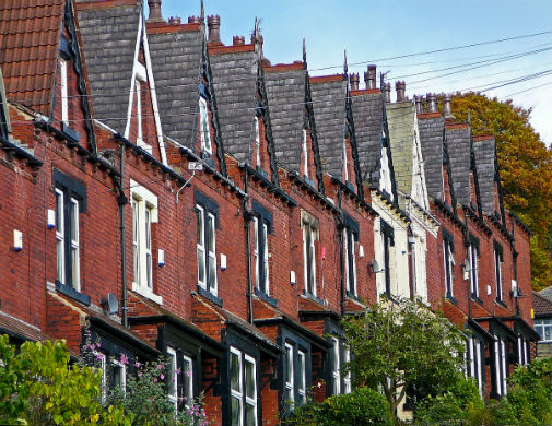 Row of houses on a street